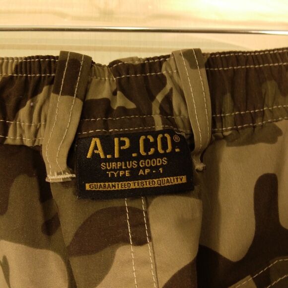 A.P. Co. reversible cargo shorts mens M Medium camo gray utility striped - Picture 10 of 11